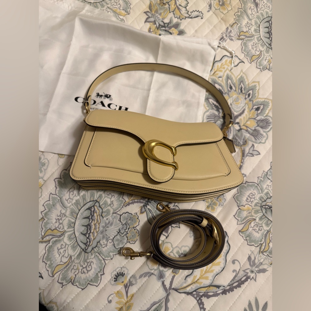Coach Twisted Tabby Shoulder Bag in Moonlight Butter Yellow - Picture 10 of 10